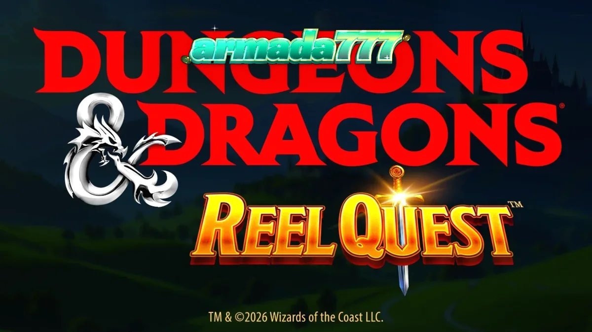 Pemandangan kastil fantasi dalam permainan slot Dungeons & Dragons Reel Quest